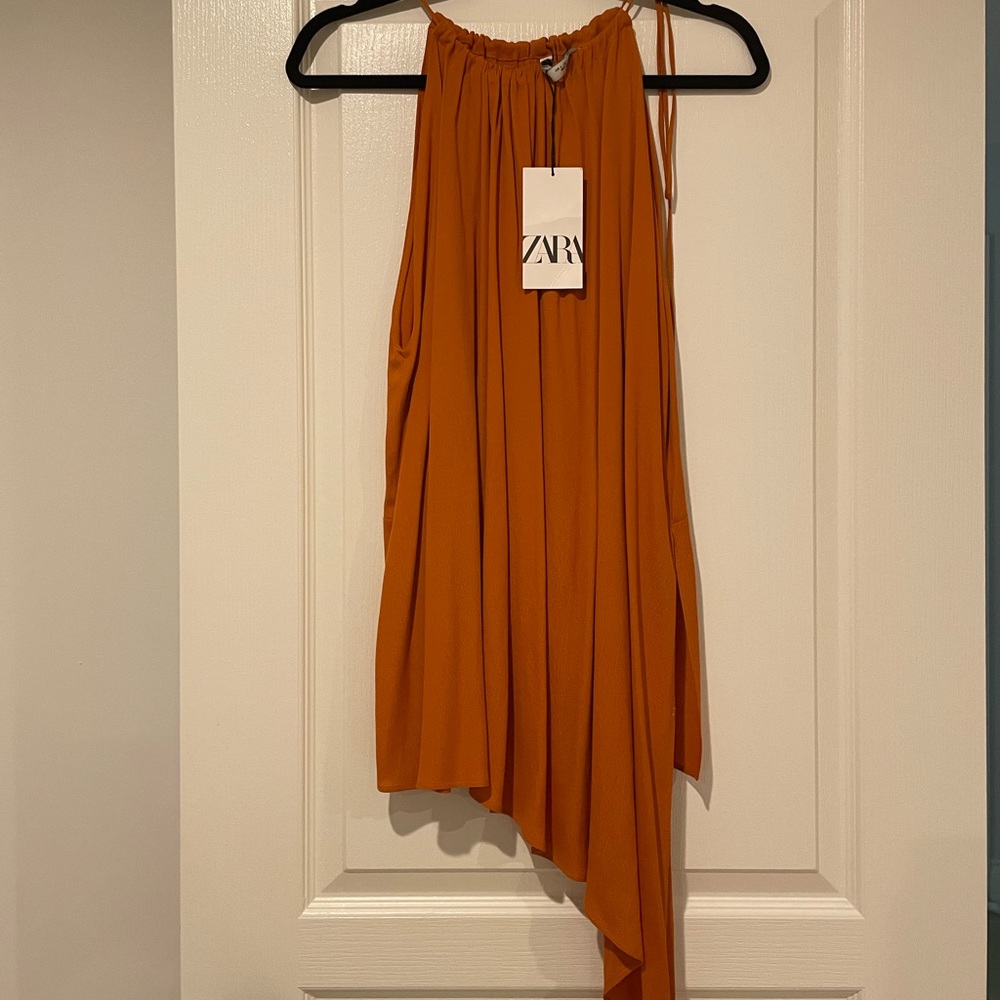 Zara Blouse with Asymmetrical Hem NWT